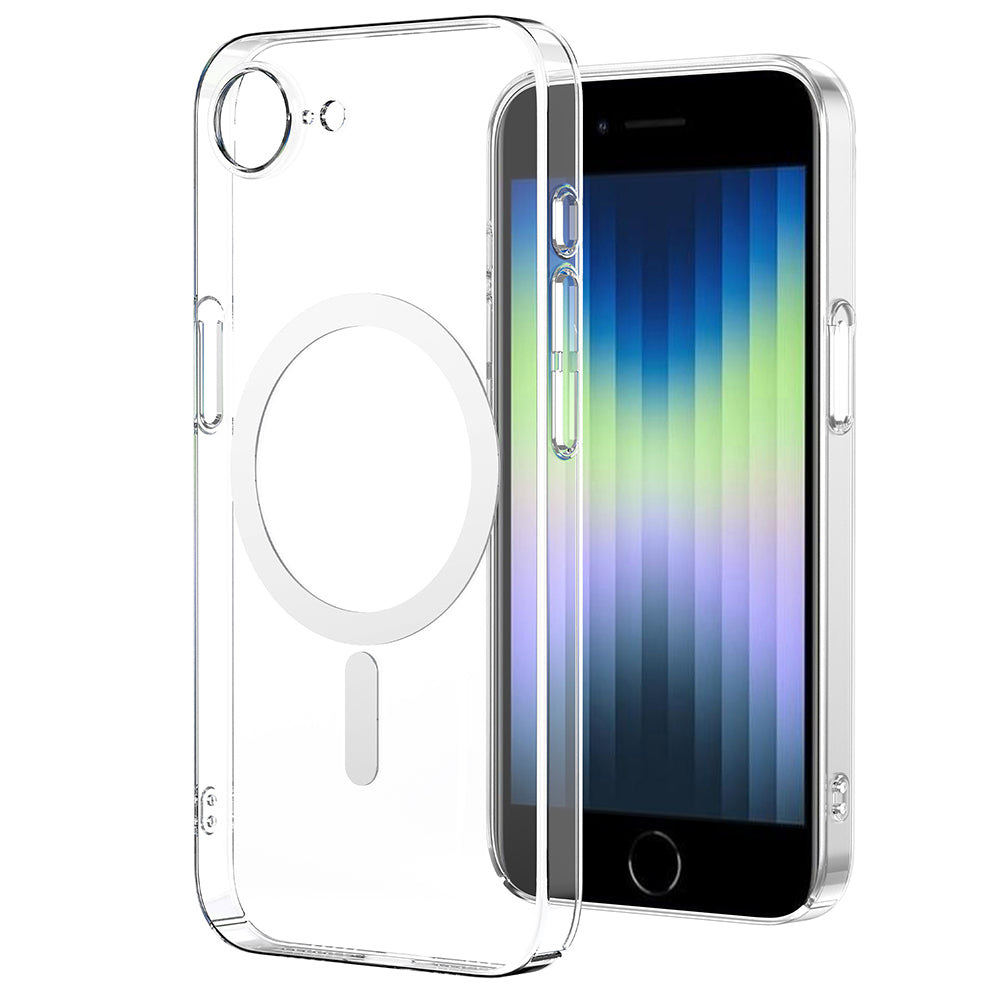 Apple iPhone 16E Uyumlu Kılıf Zore M-safe Şarj Özellikli Şeffaf Kamera Çerçeveli Porto Kapak