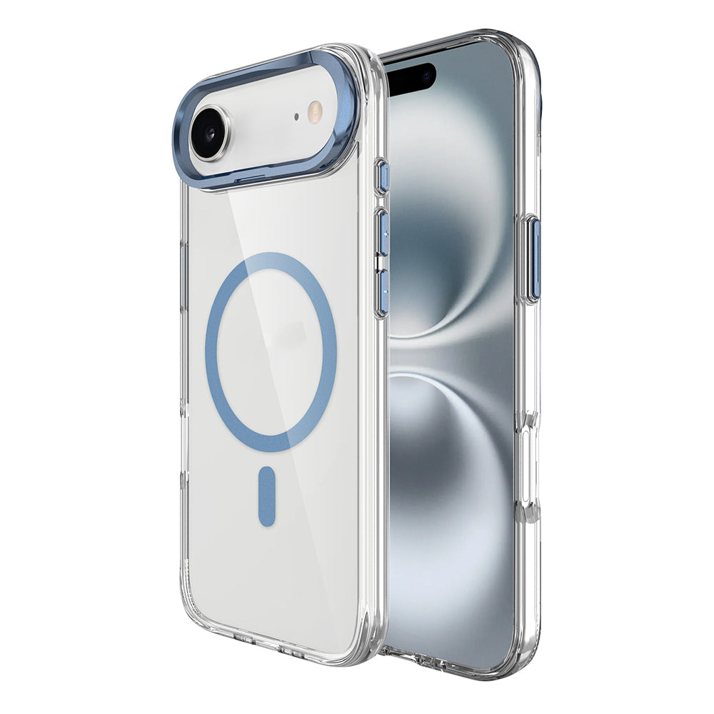 Apple iPhone 17 Air Uyumlu Kılıf M-safe Şarj Özellikli Airbagli Kamera Standlı Zore Azor Kapak
