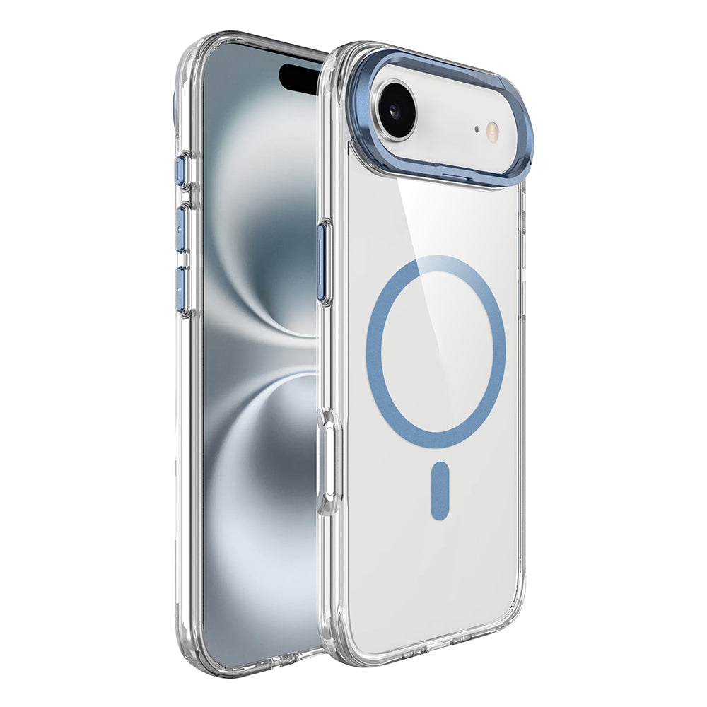 Apple iPhone 17 Air Uyumlu Kılıf M-safe Şarj Özellikli Airbagli Kamera Standlı Zore Azor Kapak