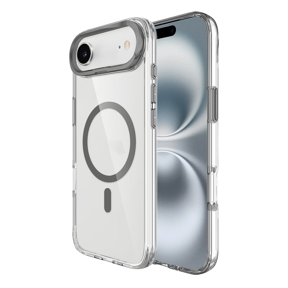 Apple iPhone 17 Air Uyumlu Kılıf M-safe Şarj Özellikli Airbagli Kamera Standlı Zore Azor Kapak
