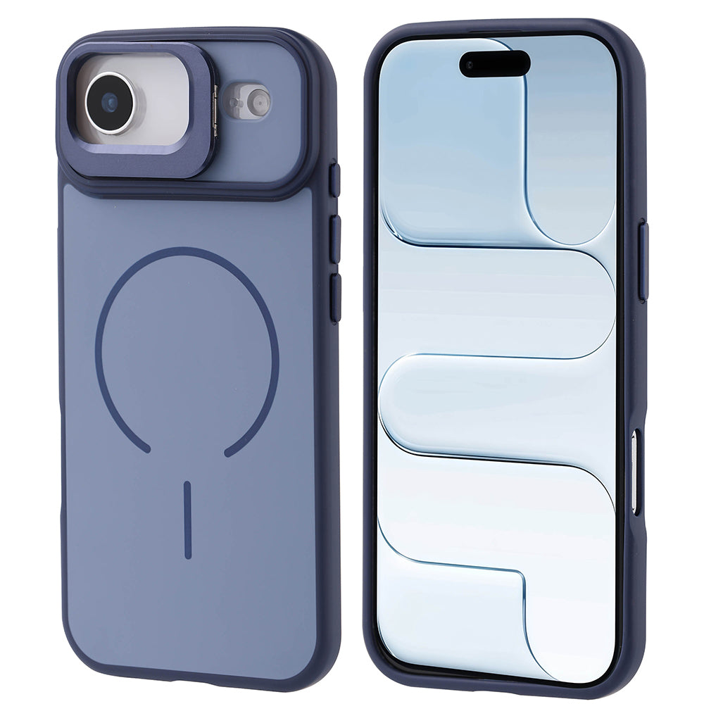 Apple iPhone 17 Air Uyumlu Kılıf M-safe Şarj Özellikli Kamera Standlı Zore Notron Kapak
