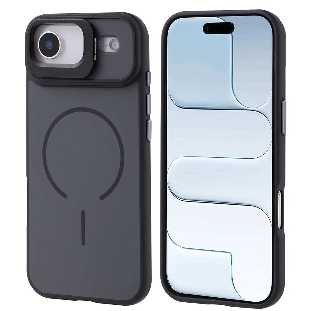 Apple iPhone 17 Air Uyumlu Kılıf M-safe Şarj Özellikli Kamera Standlı Zore Notron Kapak