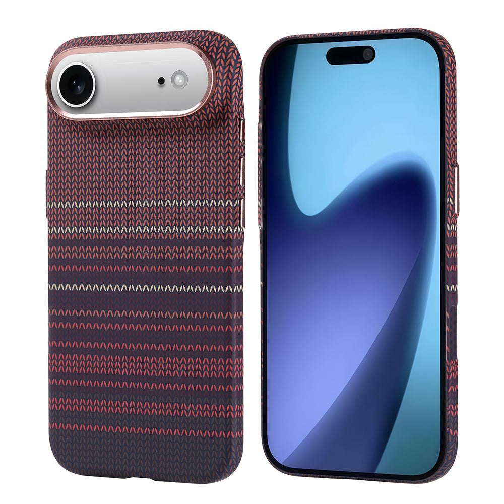 Apple iPhone 17 Air Uyumlu Kılıf M-safe Şarj Özellikli Karbon Fiber Görünümlü Zore Nekst Kapak