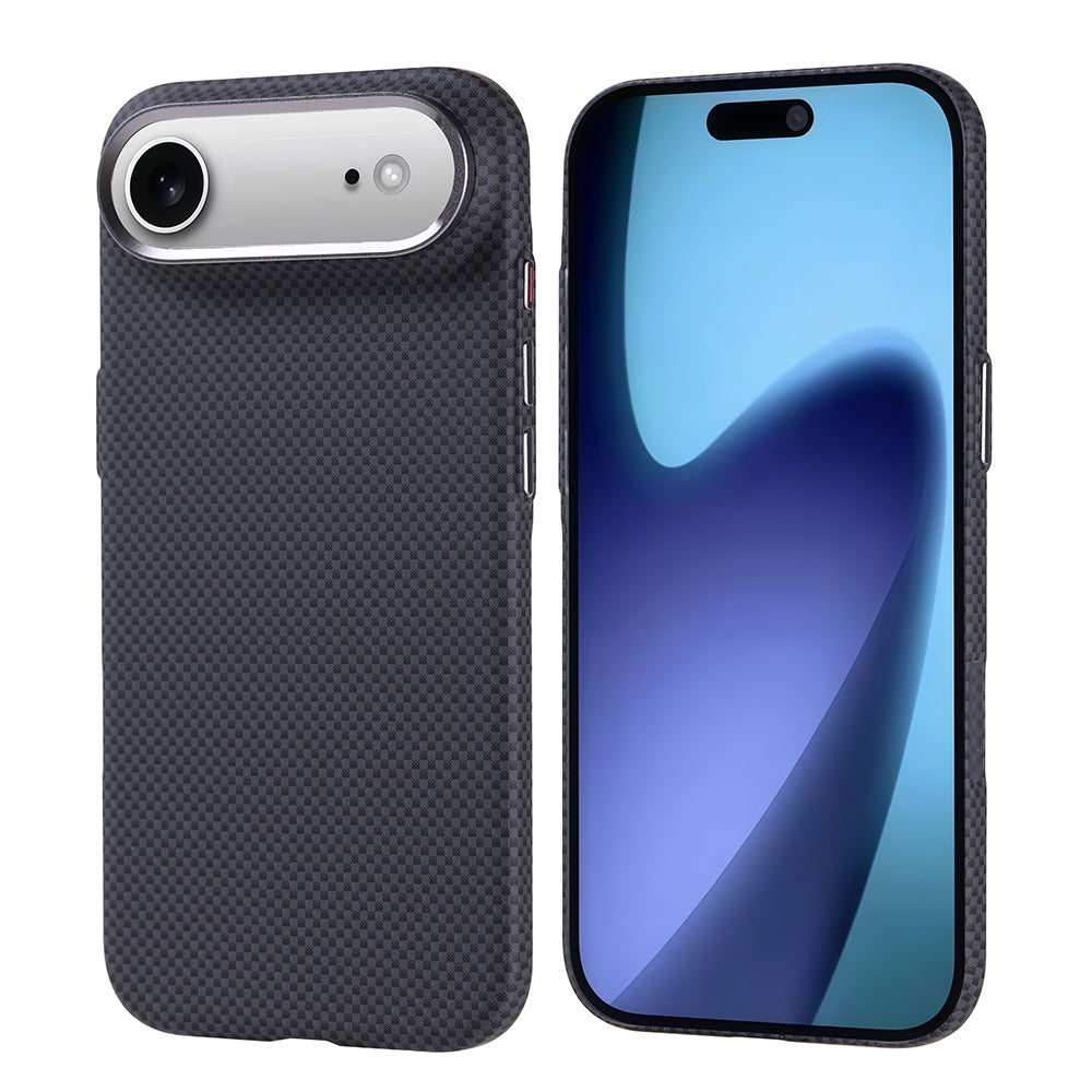 Apple iPhone 17 Air Uyumlu Kılıf M-safe Şarj Özellikli Karbon Fiber Görünümlü Zore Nekst Kapak