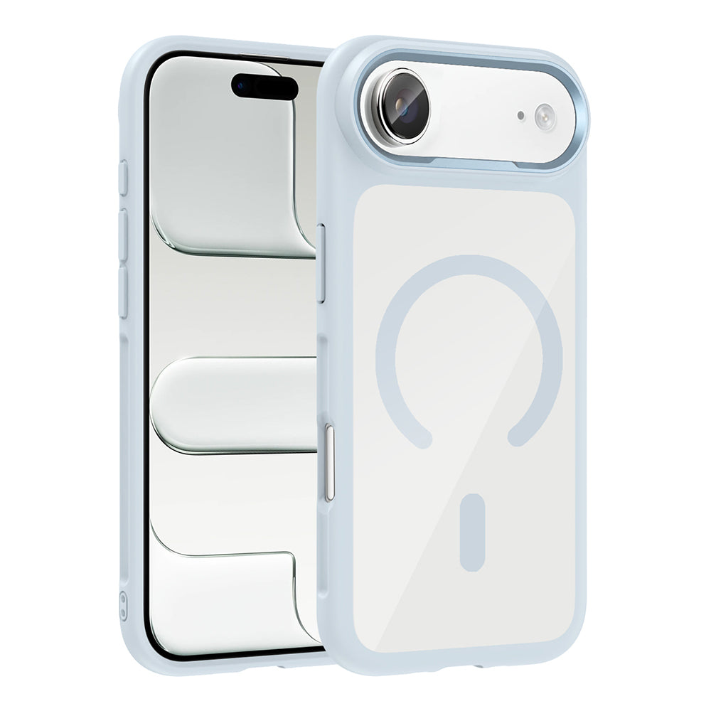 Apple iPhone 17 Air Uyumlu Kılıf M-Safe Şarj Özellikli Metal Kamera Çerçeveli Zore Tiko Kapak