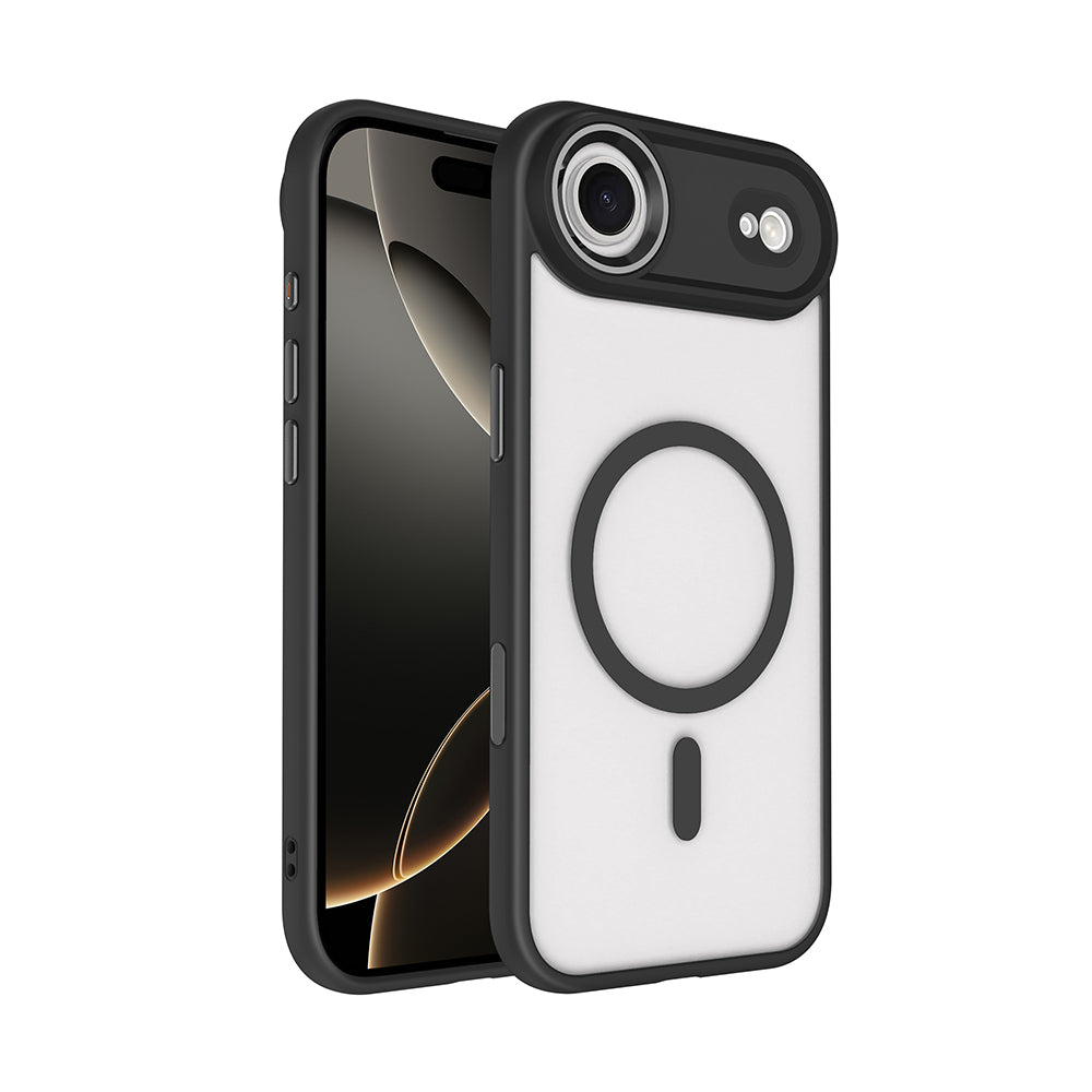 Apple iPhone 17 Air Uyumlu Kılıf Wireless Şarj Özellikli Zore Krom M-safe Silikon Kapak