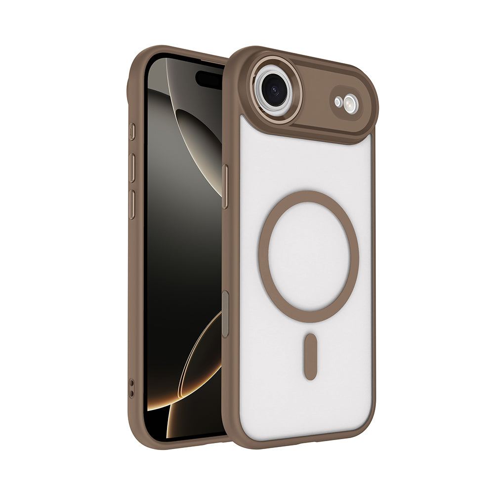Apple iPhone 17 Air Uyumlu Kılıf Wireless Şarj Özellikli Zore Krom M-safe Silikon Kapak