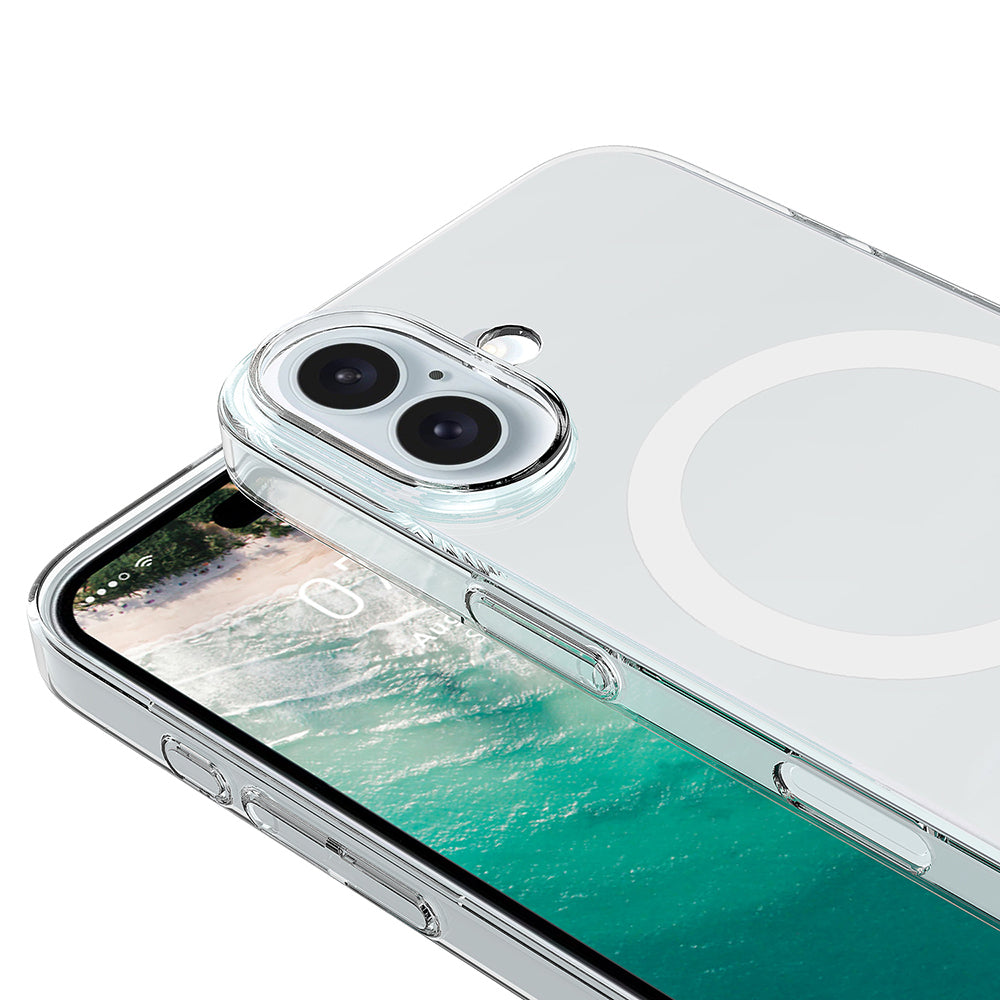 Apple iPhone 17 Kamera Korumalı M-Safe Şarj Özellikli Şeffaf Zore London Sert PC Kapak