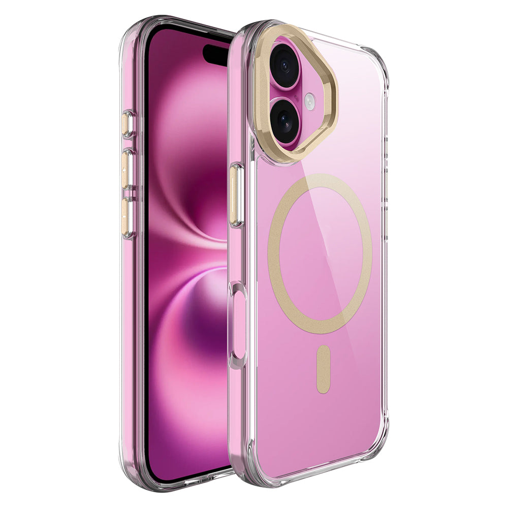 Apple iPhone 17 Uyumlu Kılıf M-safe Şarj Özellikli Airbagli Kamera Standlı Zore Azor Kapak