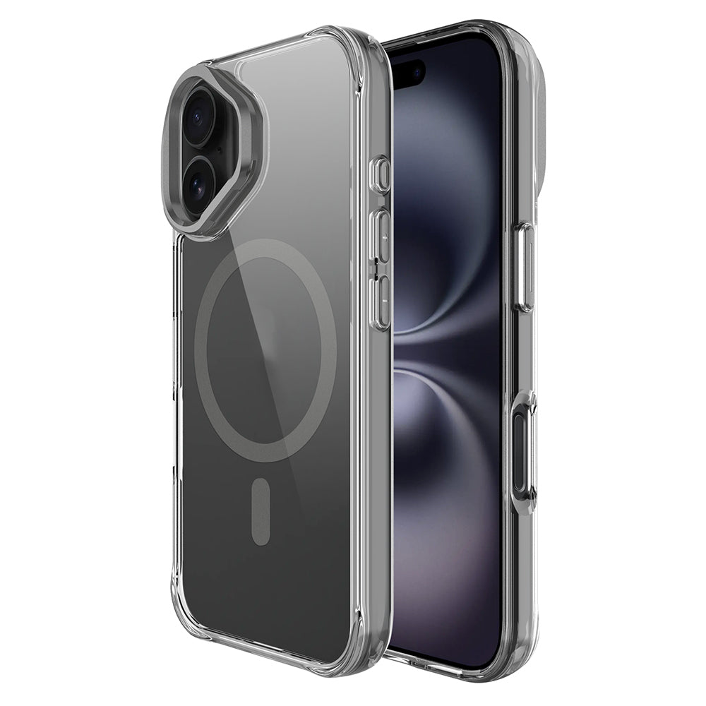 Apple iPhone 17 Uyumlu Kılıf M-safe Şarj Özellikli Airbagli Kamera Standlı Zore Azor Kapak