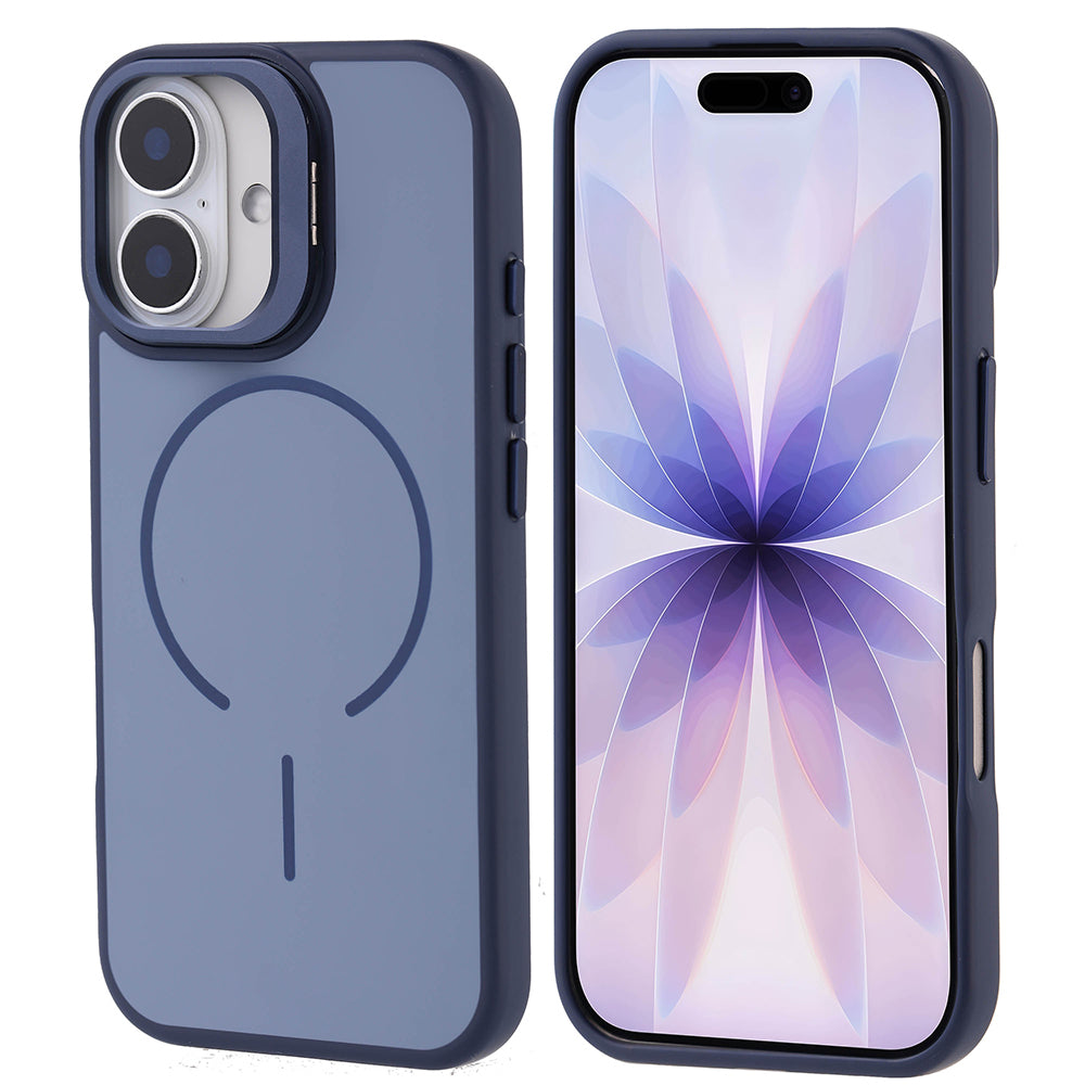 Apple iPhone 17 Uyumlu Kılıf M-safe Şarj Özellikli Kamera Standlı Zore Notron Kapak