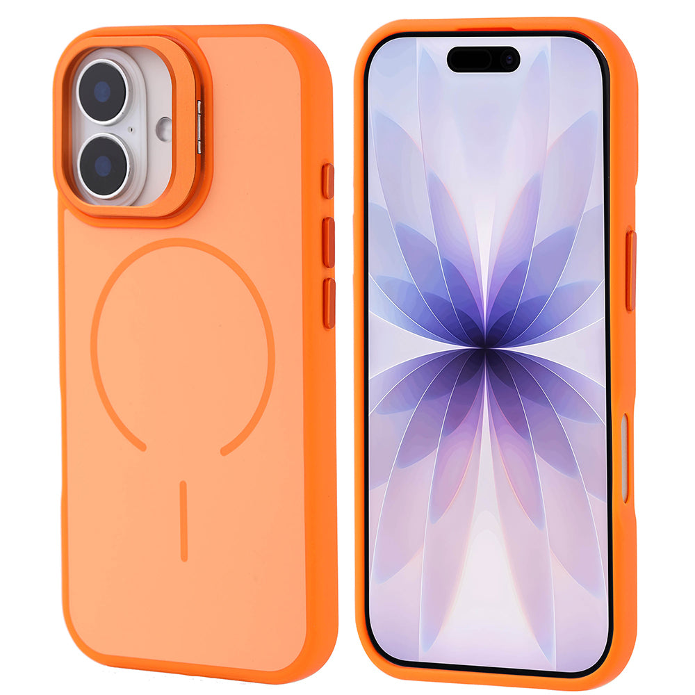 Apple iPhone 17 Uyumlu Kılıf M-safe Şarj Özellikli Kamera Standlı Zore Notron Kapak