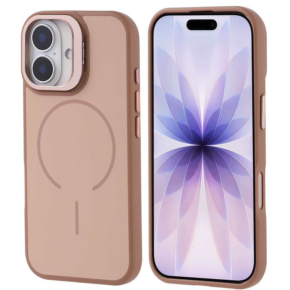 Apple iPhone 17 Uyumlu Kılıf M-safe Şarj Özellikli Kamera Standlı Zore Notron Kapak