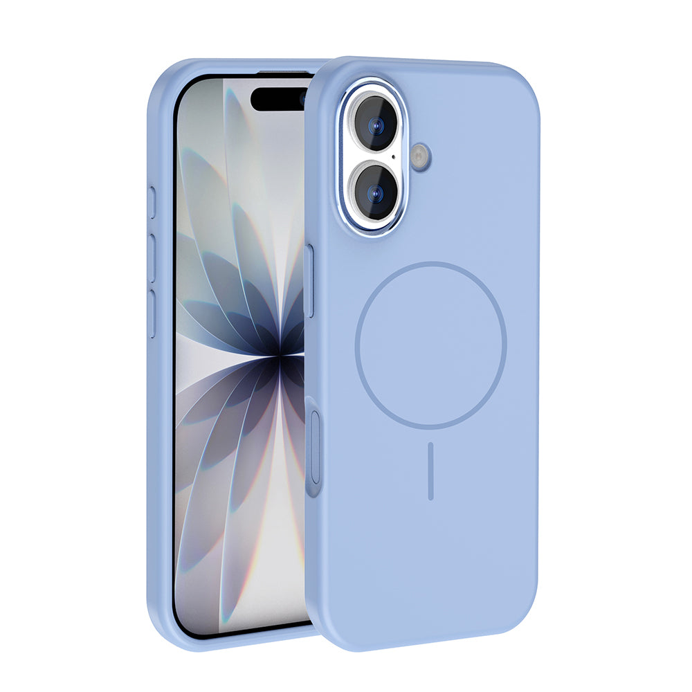 Apple iPhone 17 Uyumlu Kılıf M-Safe Şarj Özellikli Metal Kamera Çerçeveli Zore Edi Silikon Kapak