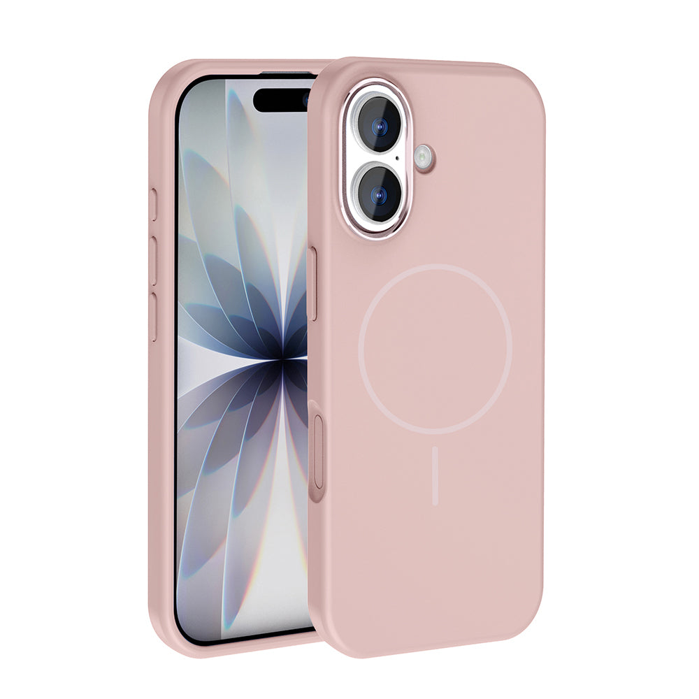 Apple iPhone 17 Uyumlu Kılıf M-Safe Şarj Özellikli Metal Kamera Çerçeveli Zore Edi Silikon Kapak