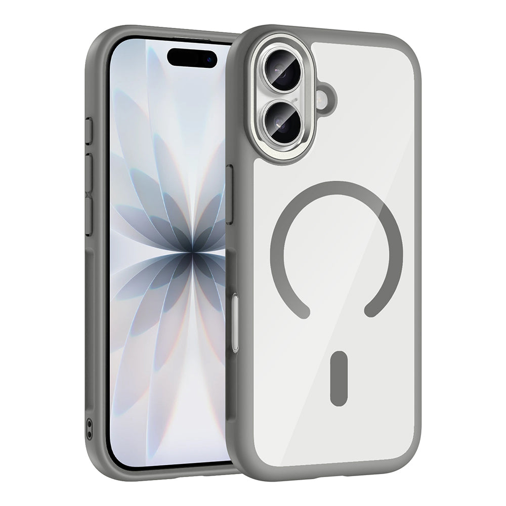 Apple iPhone 17 Uyumlu Kılıf M-Safe Şarj Özellikli Metal Kamera Çerçeveli Zore Tiko Kapak