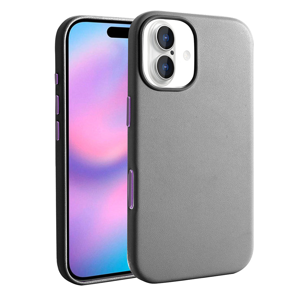 Apple iPhone 17 Uyumlu Kılıf M-safe Şarj Özellikli PU Deri Görünümlü Zore Kupra Kapak