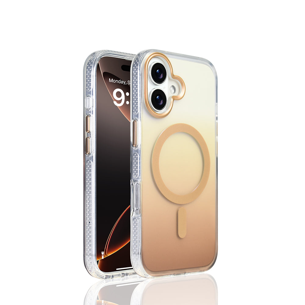 Apple iPhone 17 Uyumlu Kılıf M-safe Şarj Özellikli Transparan Renk Geçişli Zore Toros Kapak
