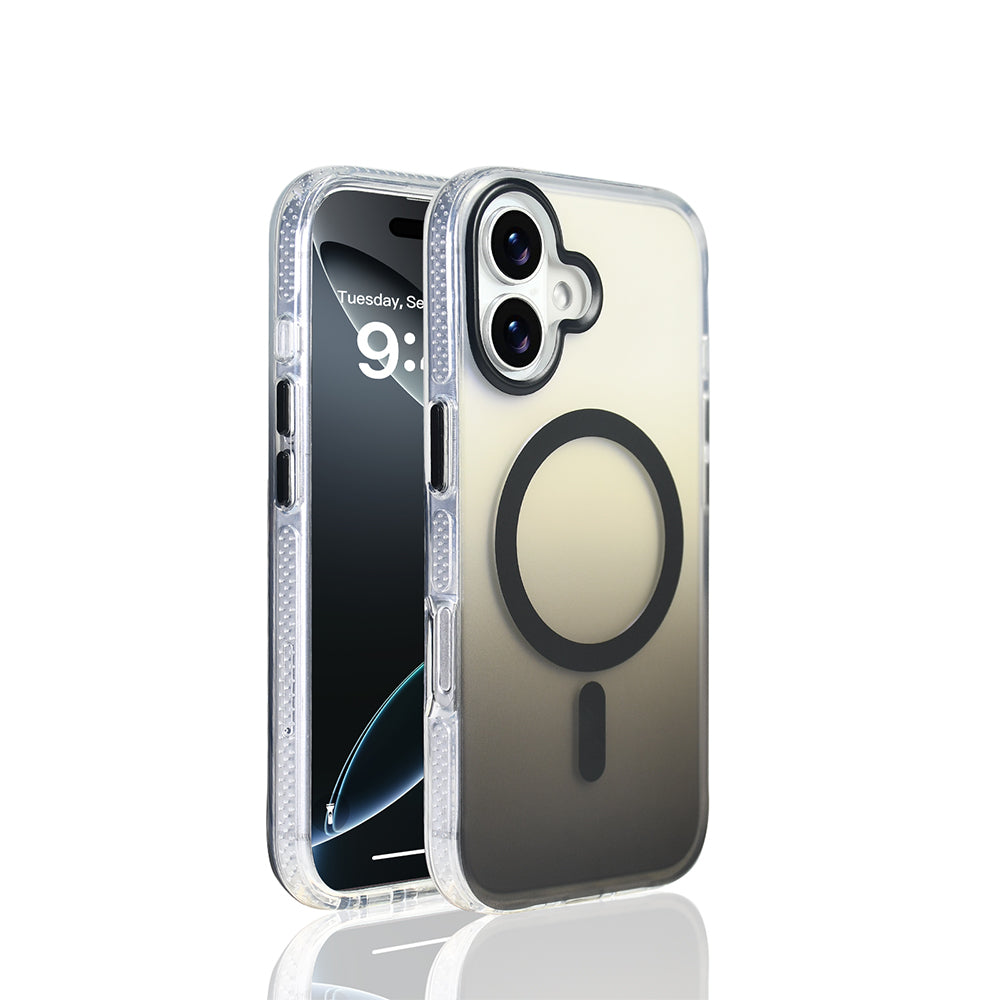 Apple iPhone 17 Uyumlu Kılıf M-safe Şarj Özellikli Transparan Renk Geçişli Zore Toros Kapak