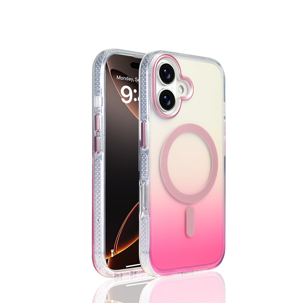 Apple iPhone 17 Uyumlu Kılıf M-safe Şarj Özellikli Transparan Renk Geçişli Zore Toros Kapak