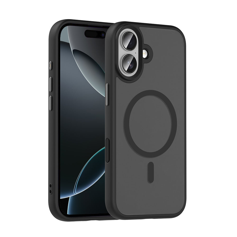 Apple iPhone 17 Uyumlu Kılıf Mat Arka Yüzey Wireless Şarj Özellikli Zore Flet M-safe Kapak