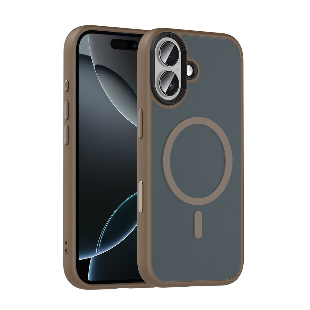Apple iPhone 17 Uyumlu Kılıf Mat Arka Yüzey Wireless Şarj Özellikli Zore Flet M-safe Kapak