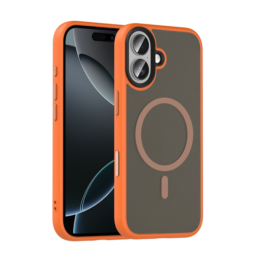 Apple iPhone 17 Uyumlu Kılıf Mat Arka Yüzey Wireless Şarj Özellikli Zore Flet M-safe Kapak
