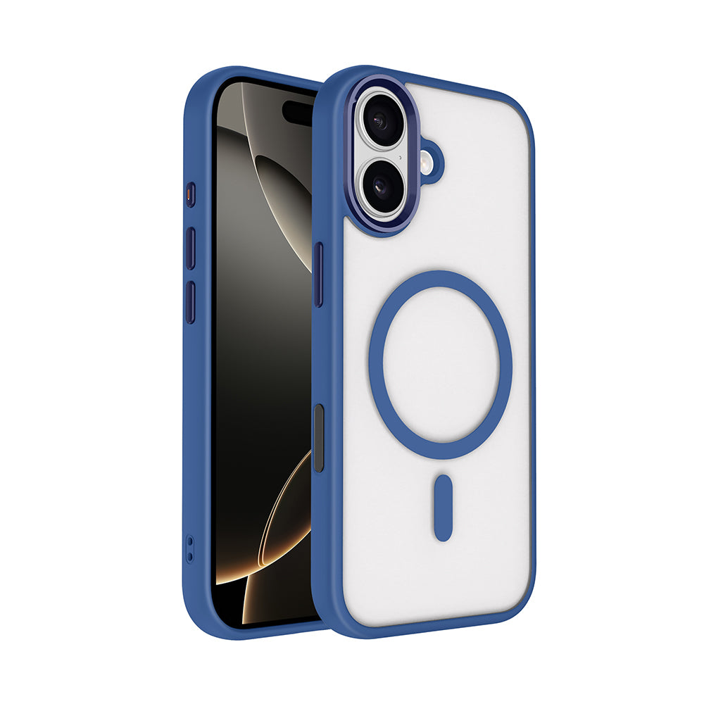 Apple iPhone 17 Uyumlu Kılıf Wireless Şarj Özellikli Zore Krom M-safe Silikon Kapak