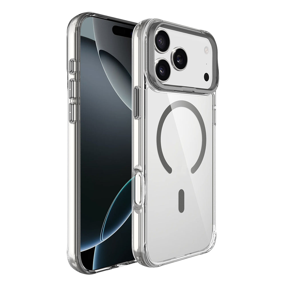 Apple iPhone 17 Pro Uyumlu Kılıf M-safe Şarj Özellikli Airbagli Kamera Standlı Zore Azor Kapak