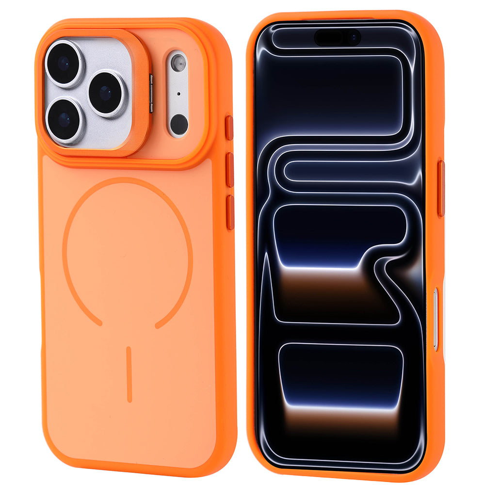 Apple iPhone 17 Pro Uyumlu Kılıf M-safe Şarj Özellikli Kamera Standlı Zore Notron Kapak