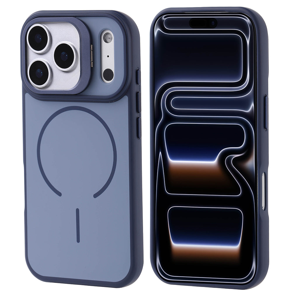 Apple iPhone 17 Pro Uyumlu Kılıf M-safe Şarj Özellikli Kamera Standlı Zore Notron Kapak