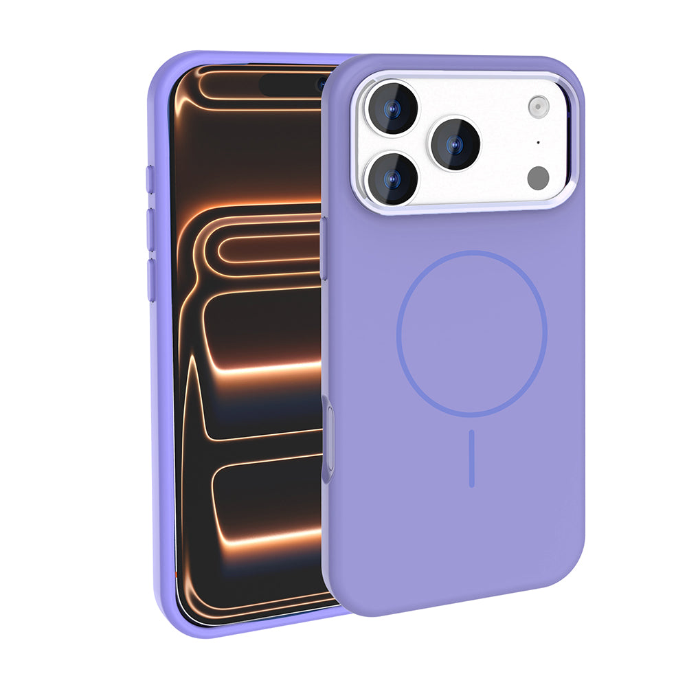 Apple iPhone 17 Pro Uyumlu Kılıf M-Safe Şarj Özellikli Metal Kamera Çerçeveli Zore Edi Silikon Kapak