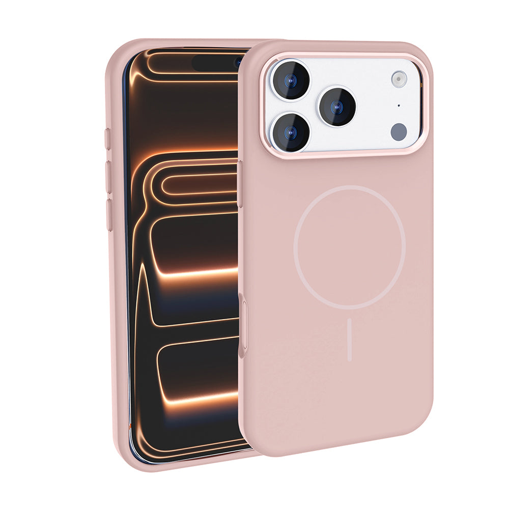 Apple iPhone 17 Pro Uyumlu Kılıf M-Safe Şarj Özellikli Metal Kamera Çerçeveli Zore Edi Silikon Kapak