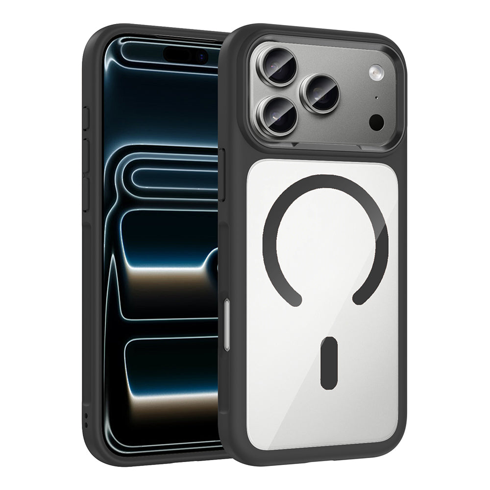 Apple iPhone 17 Pro Uyumlu Kılıf M-Safe Şarj Özellikli Metal Kamera Çerçeveli Zore Tiko Kapak