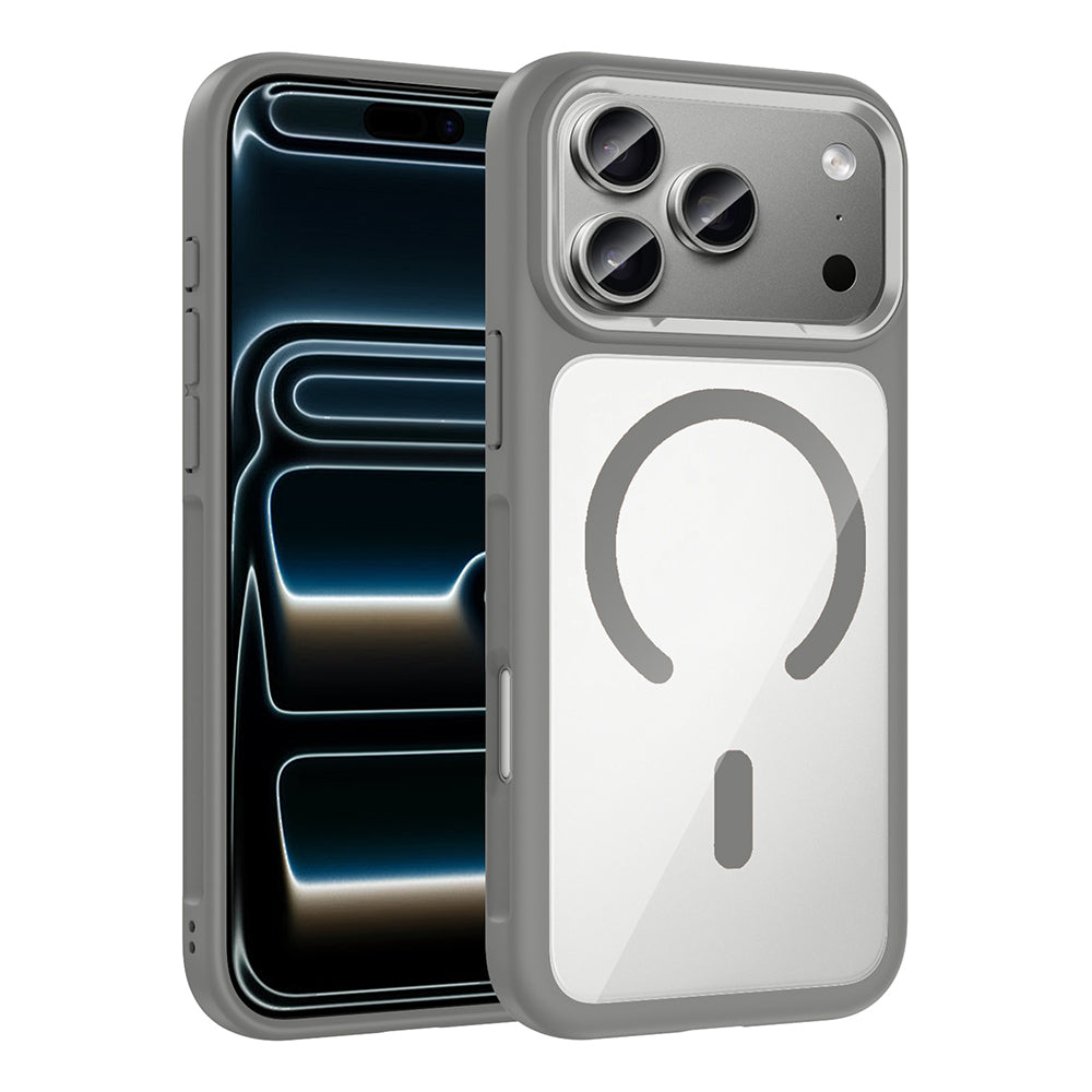 Apple iPhone 17 Pro Uyumlu Kılıf M-Safe Şarj Özellikli Metal Kamera Çerçeveli Zore Tiko Kapak