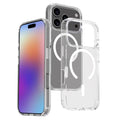 Apple iPhone 17 Pro Uyumlu Kılıf M-safe Şarj Özellikli Şeffaf Sert PC Zore Embos Kapak