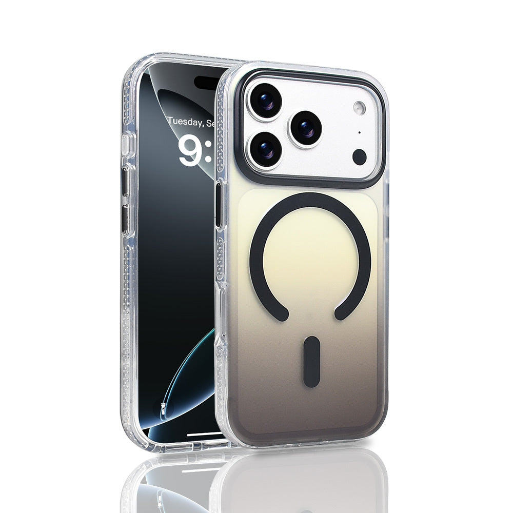 Apple iPhone 17 Pro Uyumlu Kılıf M-safe Şarj Özellikli Transparan Renk Geçişli Zore Toros Kapak