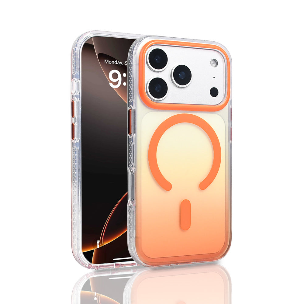 Apple iPhone 17 Pro Uyumlu Kılıf M-safe Şarj Özellikli Transparan Renk Geçişli Zore Toros Kapak