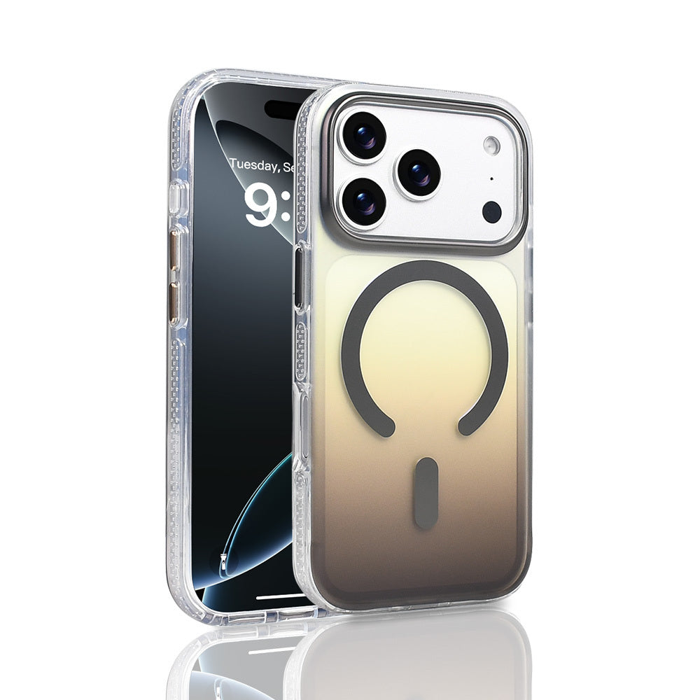 Apple iPhone 17 Pro Uyumlu Kılıf M-safe Şarj Özellikli Transparan Renk Geçişli Zore Toros Kapak