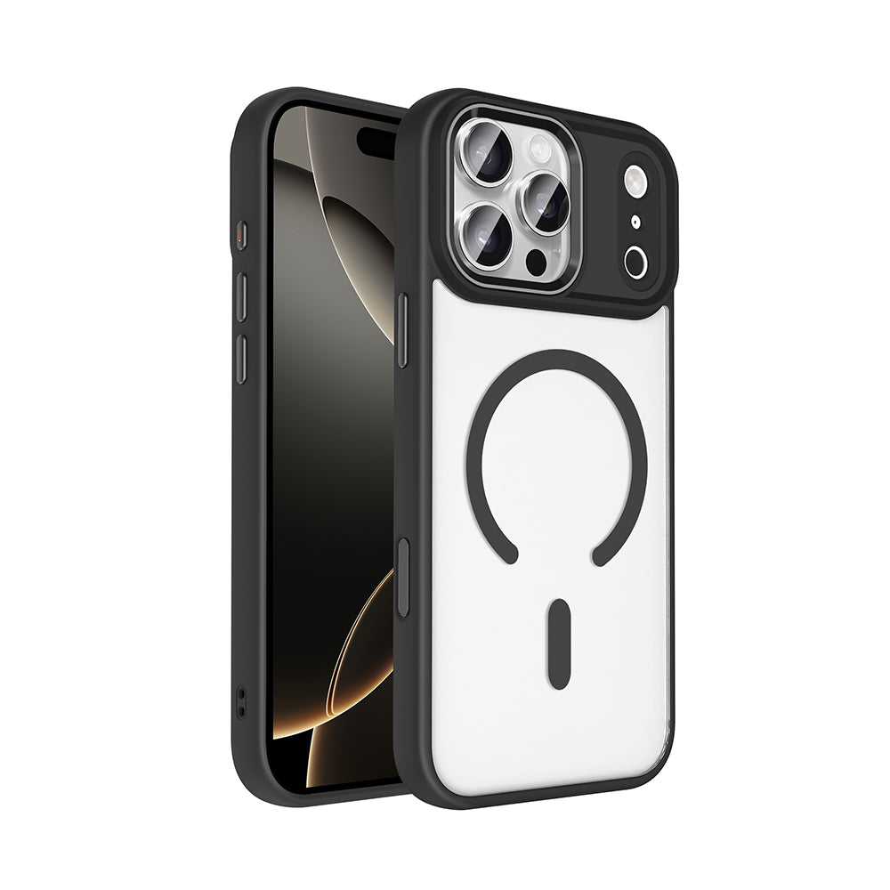 Apple iPhone 17 Pro Uyumlu Kılıf Wireless Şarj Özellikli Zore Krom M-safe Silikon Kapak