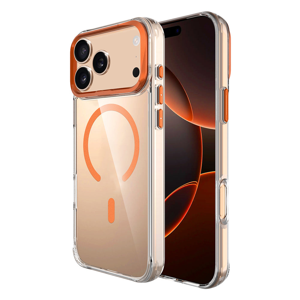 Apple iPhone 17 Pro Max Uyumlu Kılıf M-safe Şarj Özellikli Airbagli Kamera Standlı Zore Azor Kapak