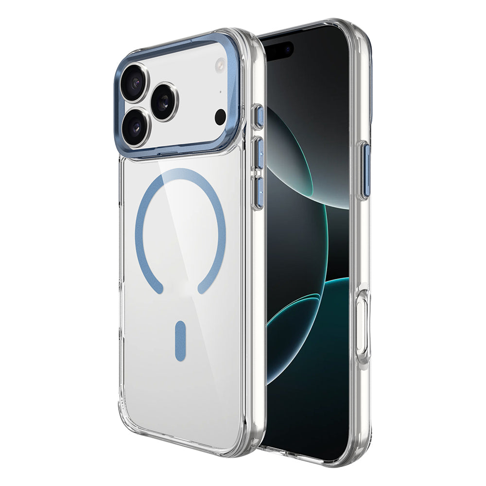 Apple iPhone 17 Pro Max Uyumlu Kılıf M-safe Şarj Özellikli Airbagli Kamera Standlı Zore Azor Kapak
