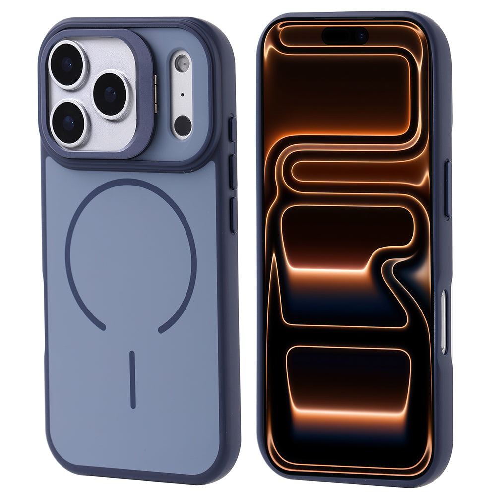 Apple iPhone 17 Pro Max Uyumlu Kılıf M-safe Şarj Özellikli Kamera Standlı Zore Notron Kapak
