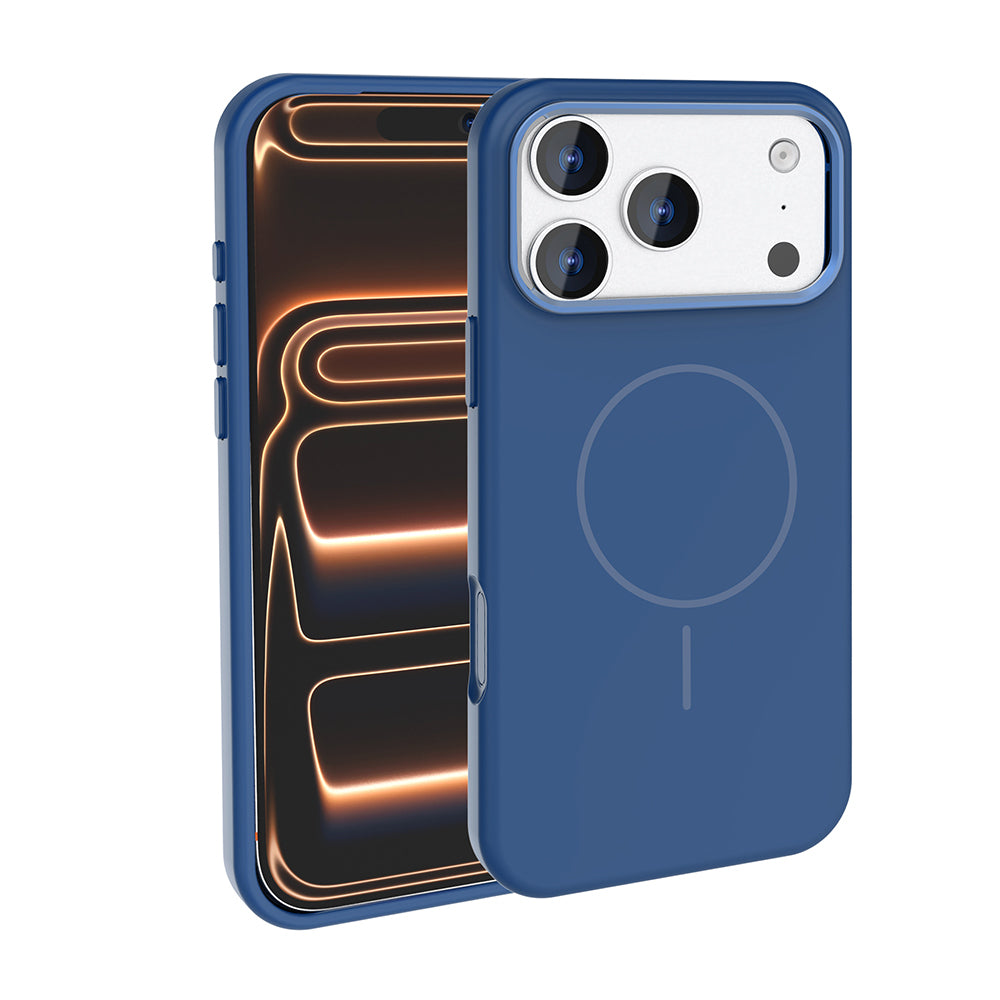 Apple iPhone 17 Pro Max Uyumlu Kılıf M-Safe Şarj Özellikli Metal Kamera Çerçeveli Zore Edi Silikon Kapak