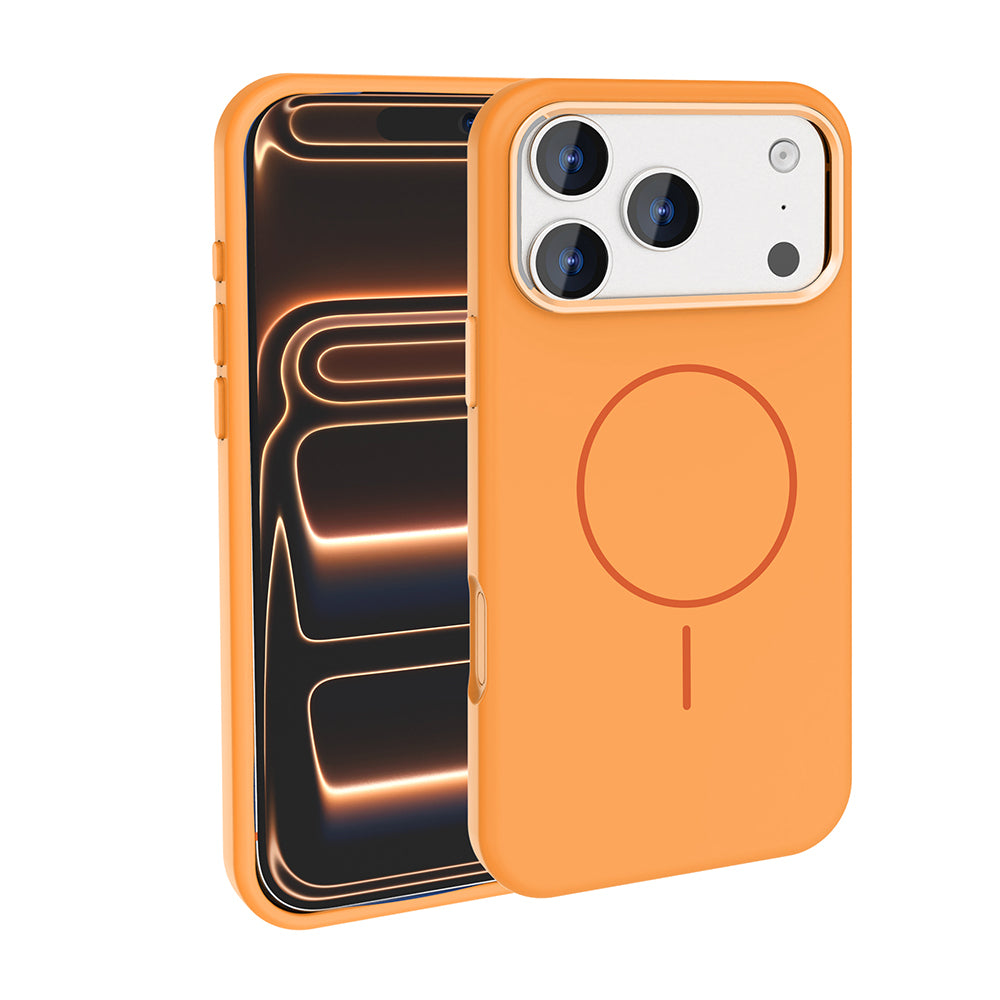 Apple iPhone 17 Pro Max Uyumlu Kılıf M-Safe Şarj Özellikli Metal Kamera Çerçeveli Zore Edi Silikon Kapak