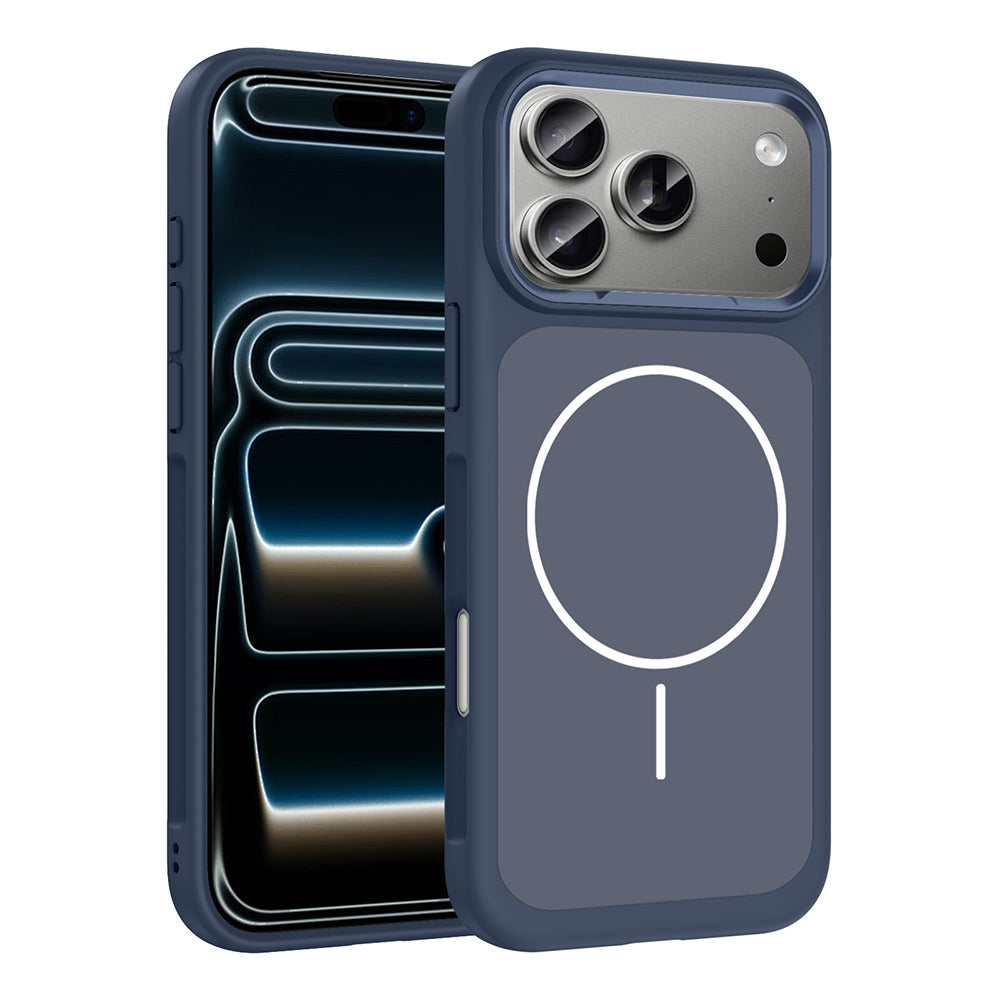 Apple iPhone 17 Pro Max Uyumlu Kılıf M-Safe Şarj Özellikli Metal Kamera Çerçeveli Zore Sanremo Silikon Kapak