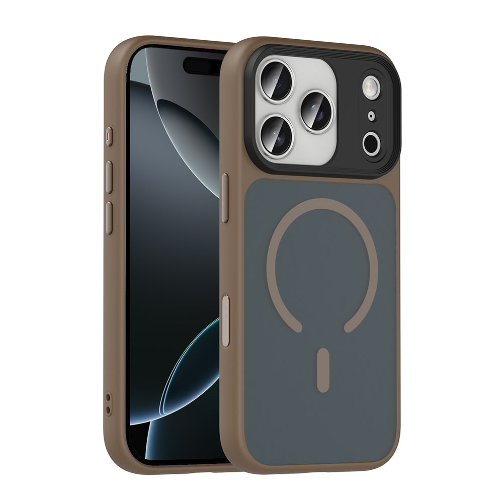 Apple iPhone 17 Pro Max Uyumlu Kılıf Mat Arka Yüzey Wireless Şarj Özellikli Zore Flet M-safe Kapak