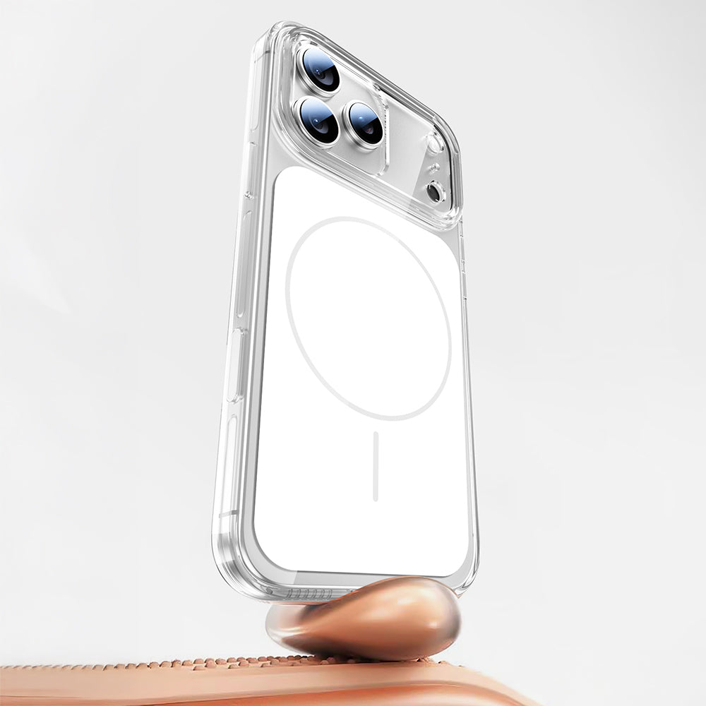 Apple iPhone 17 Pro Max Uyumlu Kılıf Zore M-safe Şarj Özellikli Şeffaf Kamera Kontrol Butonlu Lugano Kapak