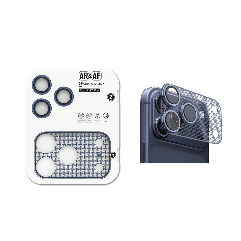 Apple iPhone 17 Pro Zore CL-22 Parmak İzi Bırakmayan Anti-Reflective 2in1 Kamera Lens Koruyucu