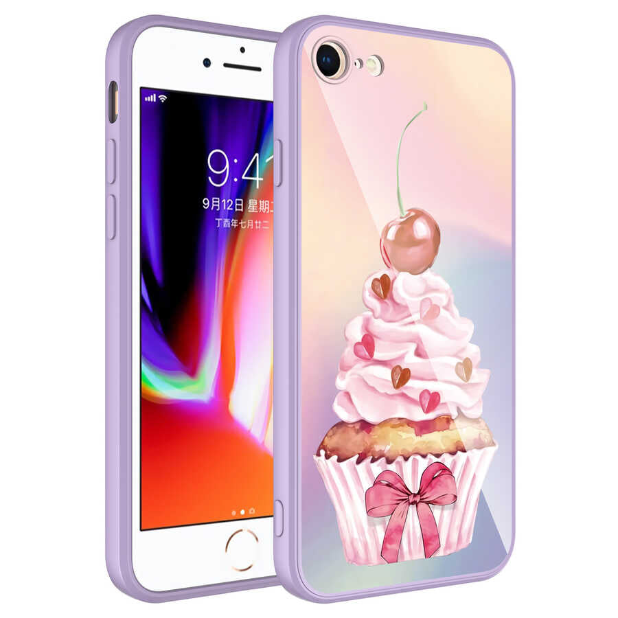Apple iPhone 7 Uyumlu Kılıf Kamera Korumalı Desenli Sert Silikon Zore Epoksi Kapak